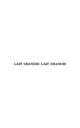 Last Changes Last Chances