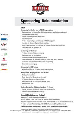 Sponsoring-Dokumentation Version 4.12.2015