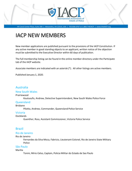 Iacp New Members