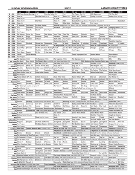 Sunday Morning Grid 5/6/12 Latimes.Com/Tv Times