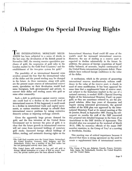 A Dialogue on Special Drawing Rights