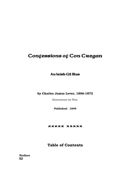 Confessions of Con Cregan