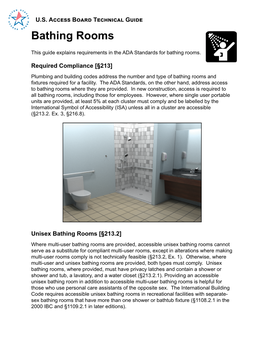 Chapter 6: Plumbing Elements and Facilities Bathing Rooms