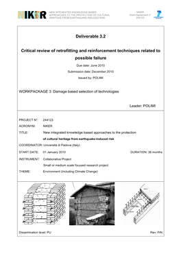 Critical Review of Retrofitting and Reinforcement Techniques Related to Possible Failure