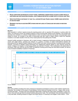 Uganda Humanitarian Situation Report 1