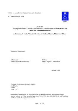 Scottish Marine Freshwater Final Report