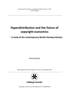 Hyperdistribution and the Future of Copyright Economics