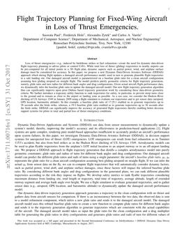 Flight Trajectory Planning for Fixed-Wing Aircraft in Loss of Thrust Emergencies