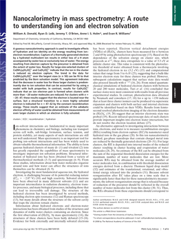 Nanocalorimetry in Mass Spectrometry: a Route to Understanding Ion And