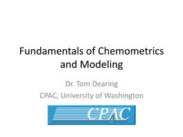 Chemometrics and Data Analysis