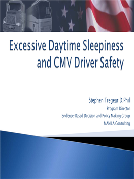 Sleep Disorders and CMV Driver Safety: Report 2