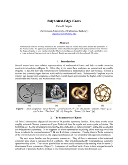 Polyhedral-Edge Knots