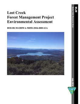 Lost Creek Forest Management Project Environmental Assessment