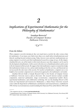 Mathematics and Philosophy