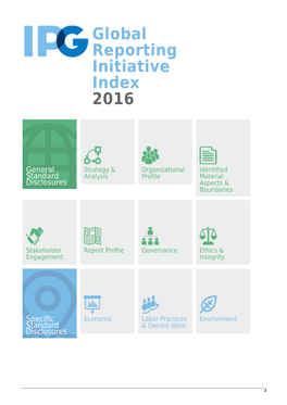 2016 IPG Global Reporting Initiative (GRI)