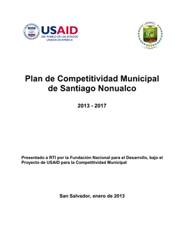 Plan De Competitividad Municipal De Santiago Nonualco