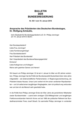 Bulletin Der Bundesregierung