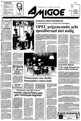 OPEC Prijzencomite Acht RANGOON— Voordeßurmaan- Je Hoofdstadnieuws Rangoon Geldtvoor On- Tijdinde Noodtoestand