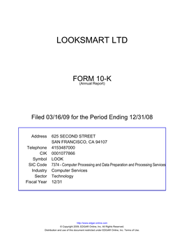 Looksmart Ltd