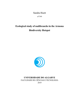 Sandra Hoett Ecological Study of Nudibranchs in the Armona