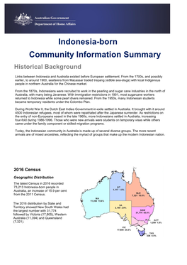 Community Information Summary Historical Background