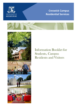 Information Booklet for Students, Campus Residents and Visitors