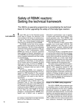 Safety of RBMK Reactors: Setting the Technical Framework