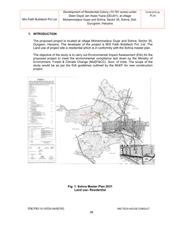 36 1. INTRODUCTION the Proposed Project Is Located at Village