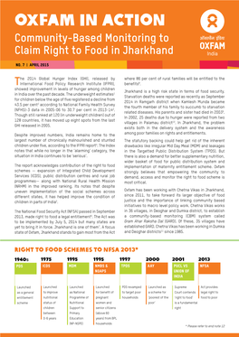 Community-Based Monitoring to Claim Right to Food in Jharkhand