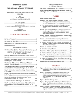 Table of Contents. Plates Figures