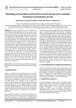 Modelling of Flood Risk and Flood Prevention Measures for Amballur Panchayat at Ernakulam, Kerala