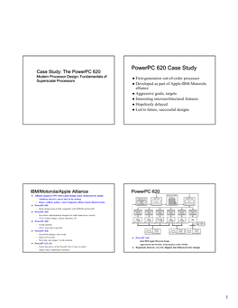 Powerpc 620 Case Study