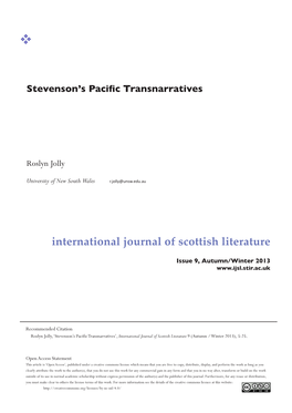 Stevenson's Pacific Transnarratives