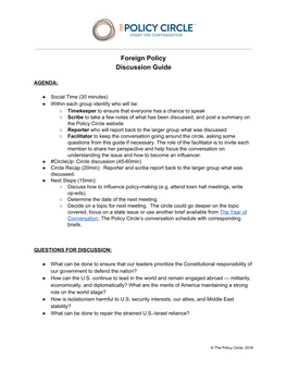 Foreign Policy Discussion Guide