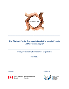 The State of Public Transportation in Portage La Prairie: a Discussion Paper