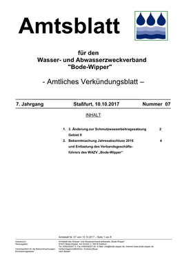 Amtliches Verkündungsblatt –