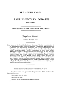 Parliamentary Debates (Hansard)