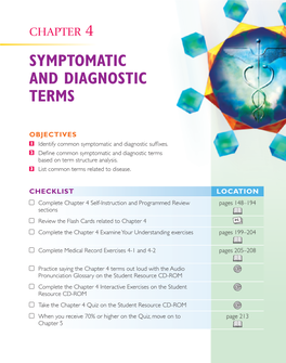 Chapter 4 Symptomatic and Diagnostic Terms