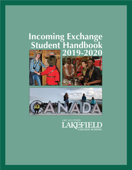 Incoming Exchange Student Handbook 2019-2020 Table of Contents