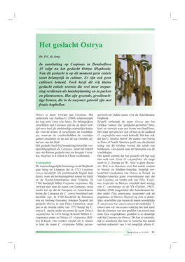 Het Geslacht Ostrya