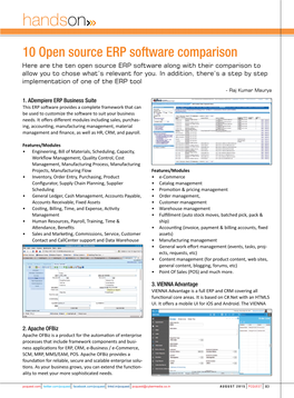 10 Opensource ERP Software Compared