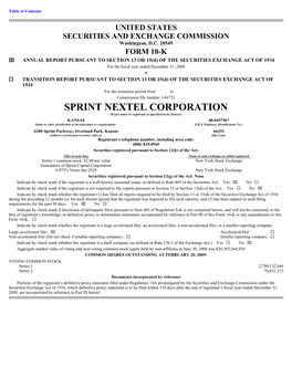 SPRINT NEXTEL CORPORATION (Exact Name of Registrant As Specified in Its Charter)