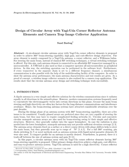 Design of Circular Array with Yagi-Uda Corner Reflector Antenna