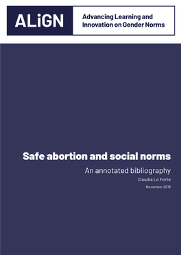 Safe Abortion and Social Norms