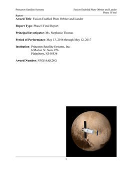 Fusions-Enabled Pluto Orbiter and Lander