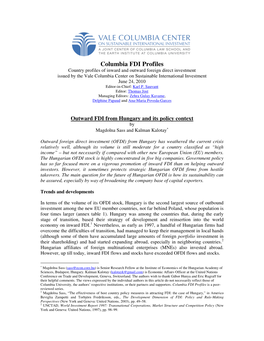 Columbia FDI Profiles