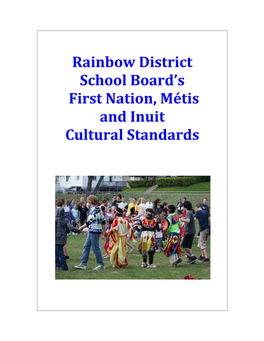 Rainbow District School Board's First Nation, Métis and Inuit Cultural