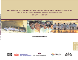 Sri Lanka's Vernacular Press and the Peace Process