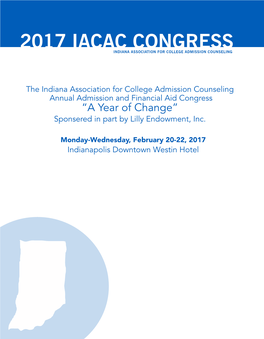 2017 Iacac Congress Indiana Association for College Admission Counseling