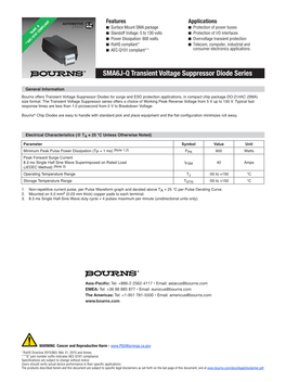 SMA6J-Q Transient Voltage Suppressor Diode